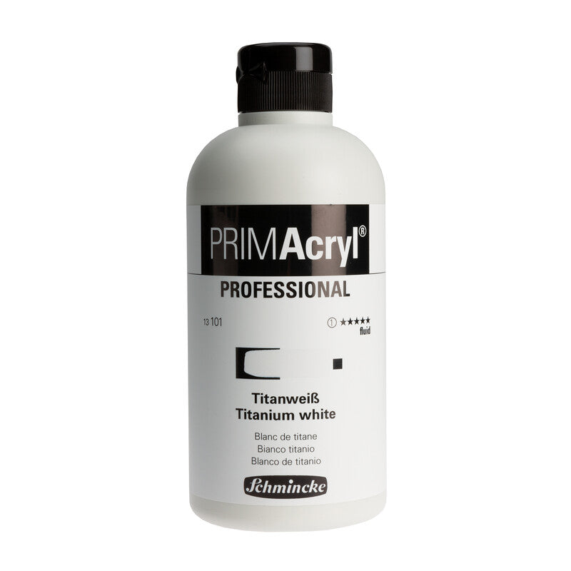 Farba akrylowa Schmincke PRIMAcryl Professional Fluid 500 ml – Titanium white