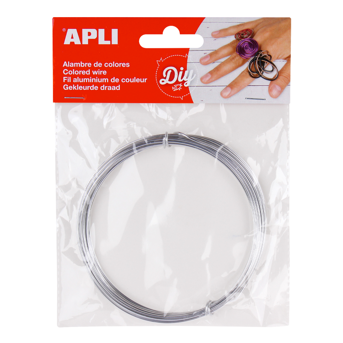 Drut modelarski APLI 1,5 mm × 5 m – srebrny