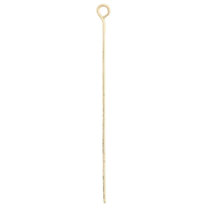 Szpilki jubilerskie 50 mm z oczkiem – Złota