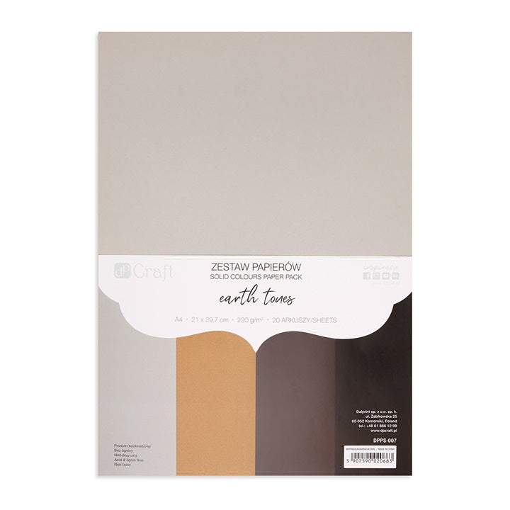 Kolorowe papiery DP Craft - zestaw 20 szt. – earth tones