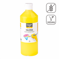Błyszcząca farba poliwinylowa Creall Gloss 500 ml – jasnożółta
