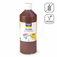 Błyszcząca farba poliwinylowa Creall Gloss 500 ml – ciemnobrązowa