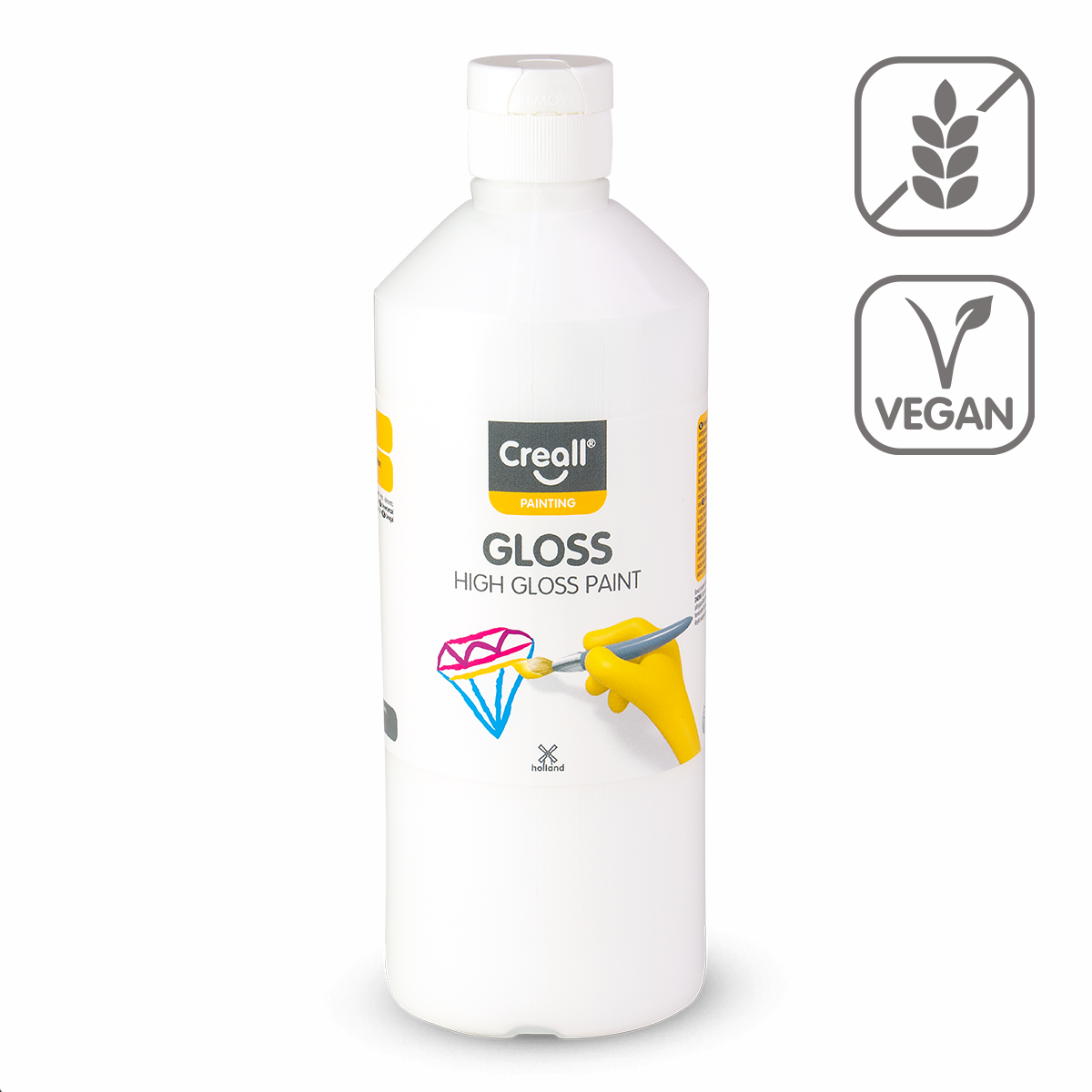 Błyszcząca farba poliwinylowa Creall Gloss 500 ml – biała