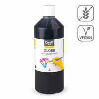 Błyszcząca farba poliwinylowa Creall Gloss 500 ml – czarna