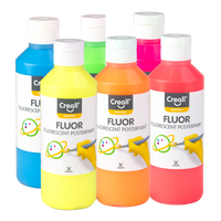 Creall zestaw farb plakatowych Fluor, 6 × 250 ml, miks kolorów