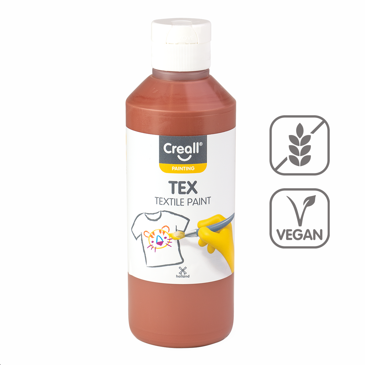 Farba do tkanin Creall Tex 250 ml – brązowy
