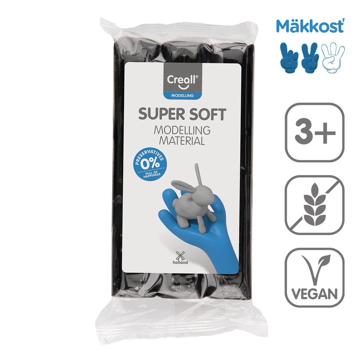 Masa plastyczna Creall Super Soft 500 g – czarny