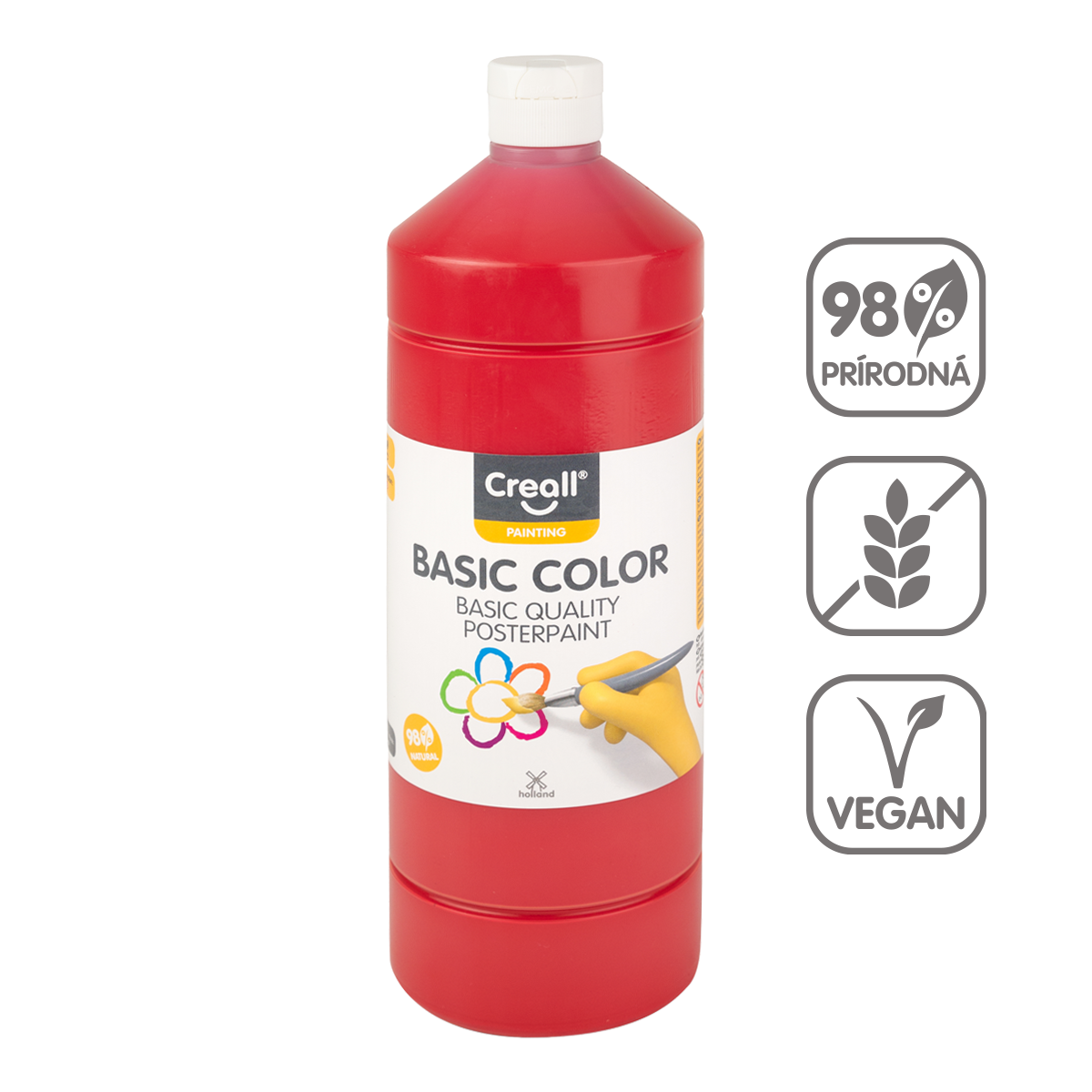 Farba plakatowa Creall 500 ml – czerwony