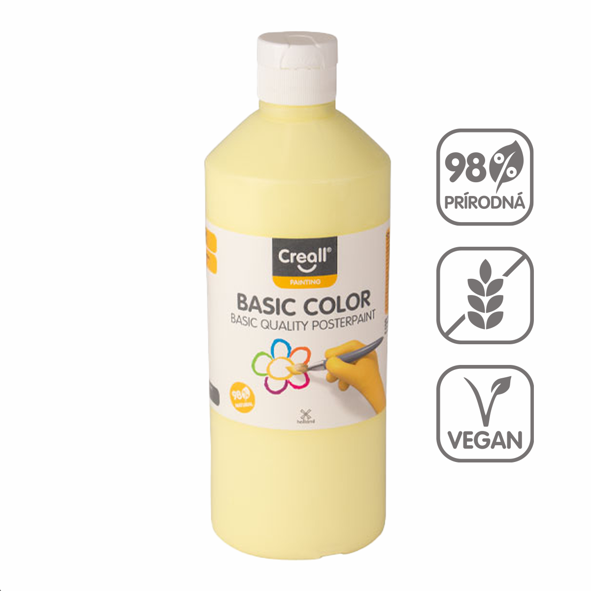Farba plakatowa Creall 500 ml – pastelowy żółty