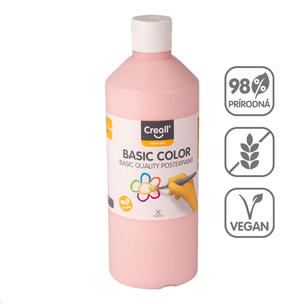 Farba plakatowa Creall 500 ml – pastelowy czerwony