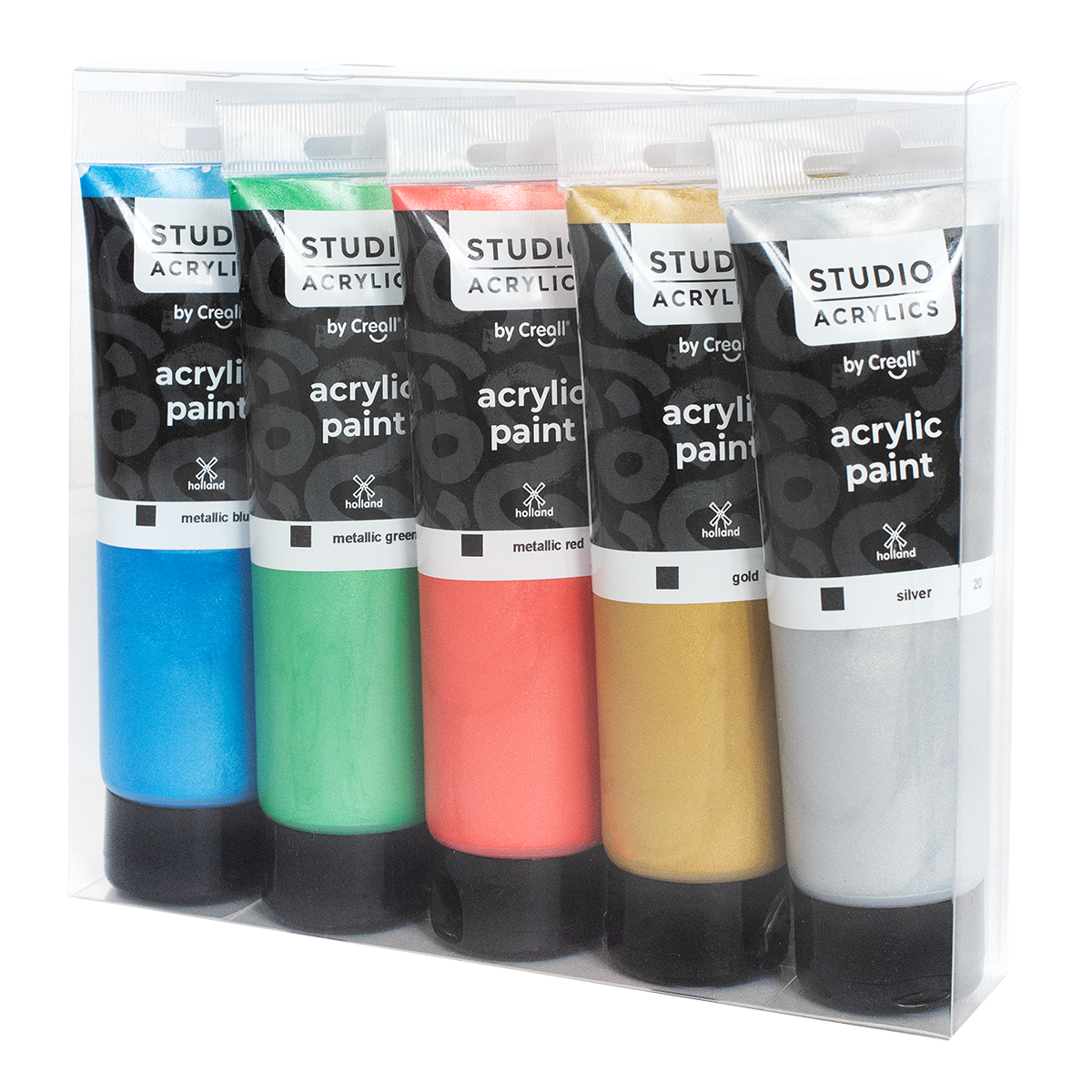 Creall zestaw farb akrylowych Studio acrylics, 5 × 120 ml, mix