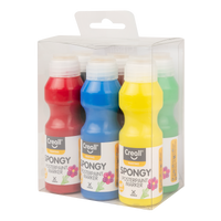 Zestaw farb plakatowych z gąbką Creall Spongy – 6 × 70 ml