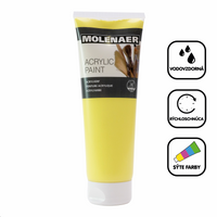 Farba akrylowa Molenaer 250 ml – jasnożółta