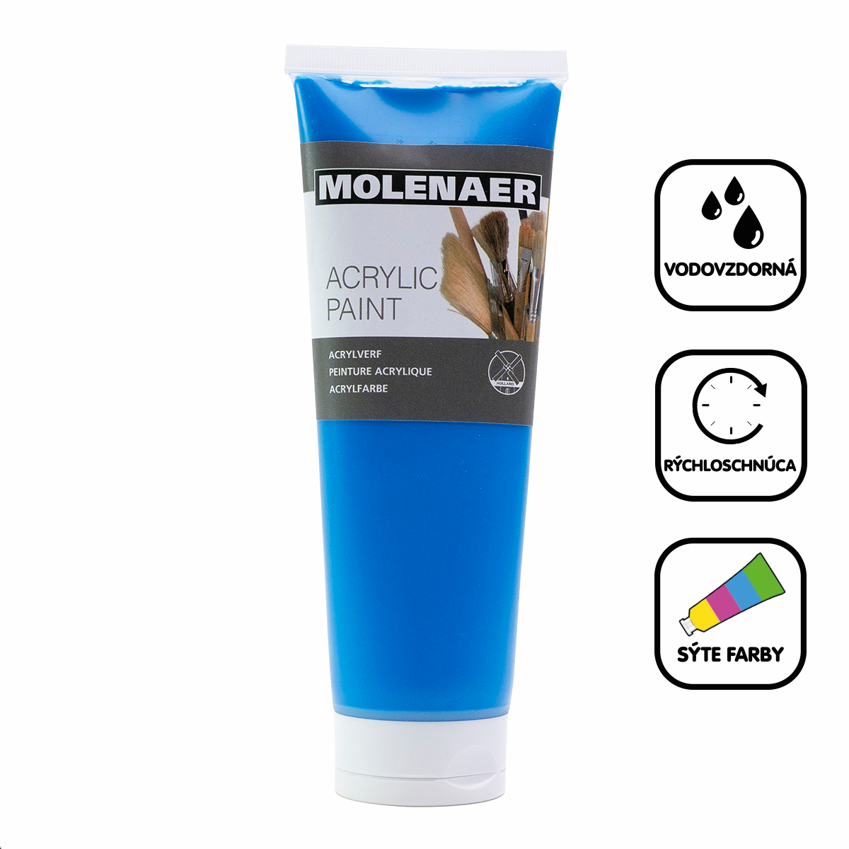 Farba akrylowa Molenaer 250 ml – niebieska