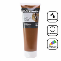 Farba akrylowa Molenaer 250 ml – brązowa