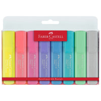 Zestaw zakreślaczy Faber-Castell Pastel 1546 - 8 szt. – Pastel + Superfluorescent