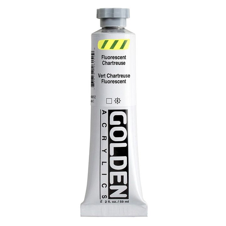 Farba akrylowa GOLDEN Heavy Body Fluorescent 59 ml – 4615 chartreuse żółta