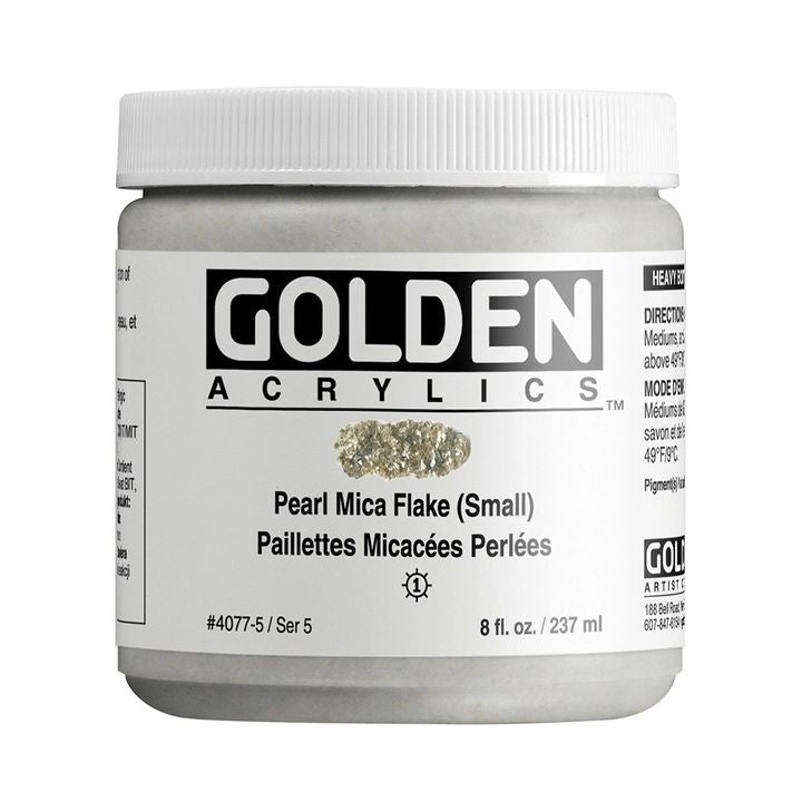 Farba akrylowa GOLDEN Heavy Body Mica Flake 118 ml – 4077 perłowa ziarnista
