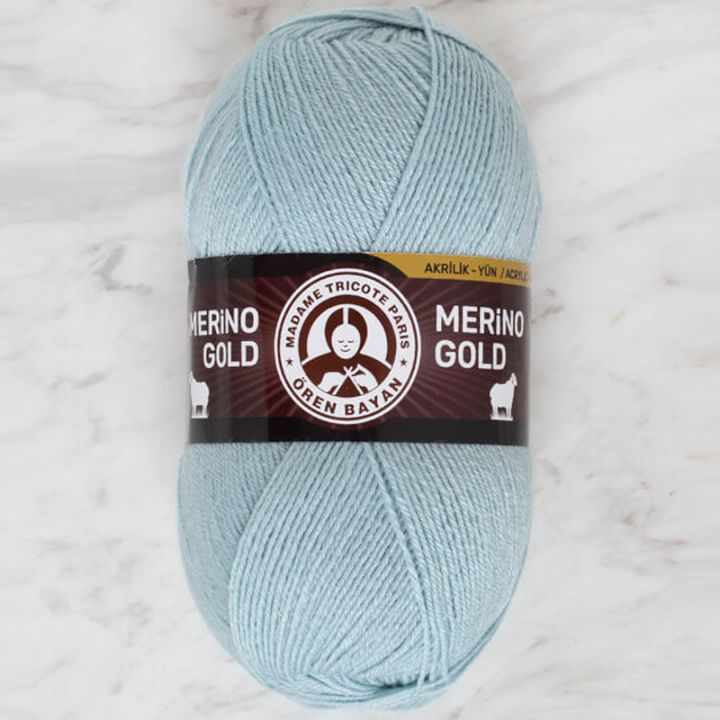 Włóczka Madame Tricote Paris Merino Gold 100 g – jasnoniebieska