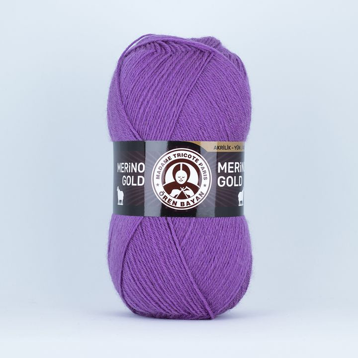 Włóczka Madame Tricote Paris Merino Gold 100 g – fioletowa