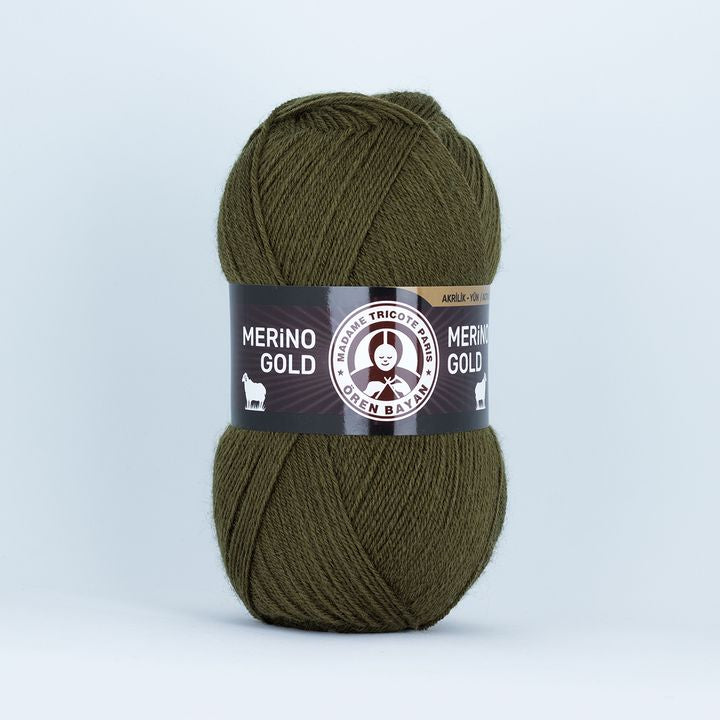 Włóczka Madame Tricote Paris Merino Gold 100 g – marynarska zielona