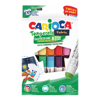 Carioca farby plakatowe do tkanin w sztyfcie – zestaw 10 szt.