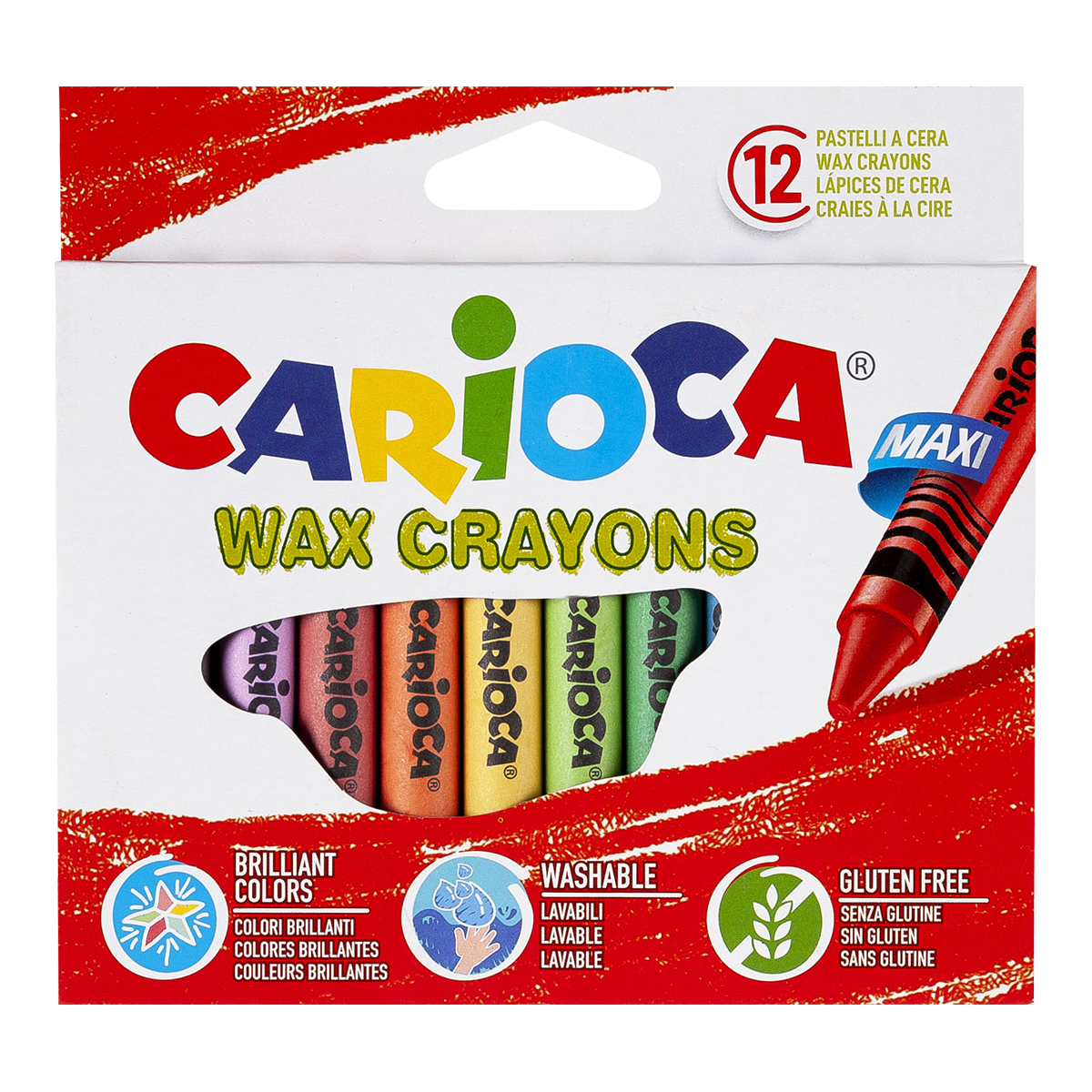 Kredki świecowe Carioca Maxi, 12 szt.