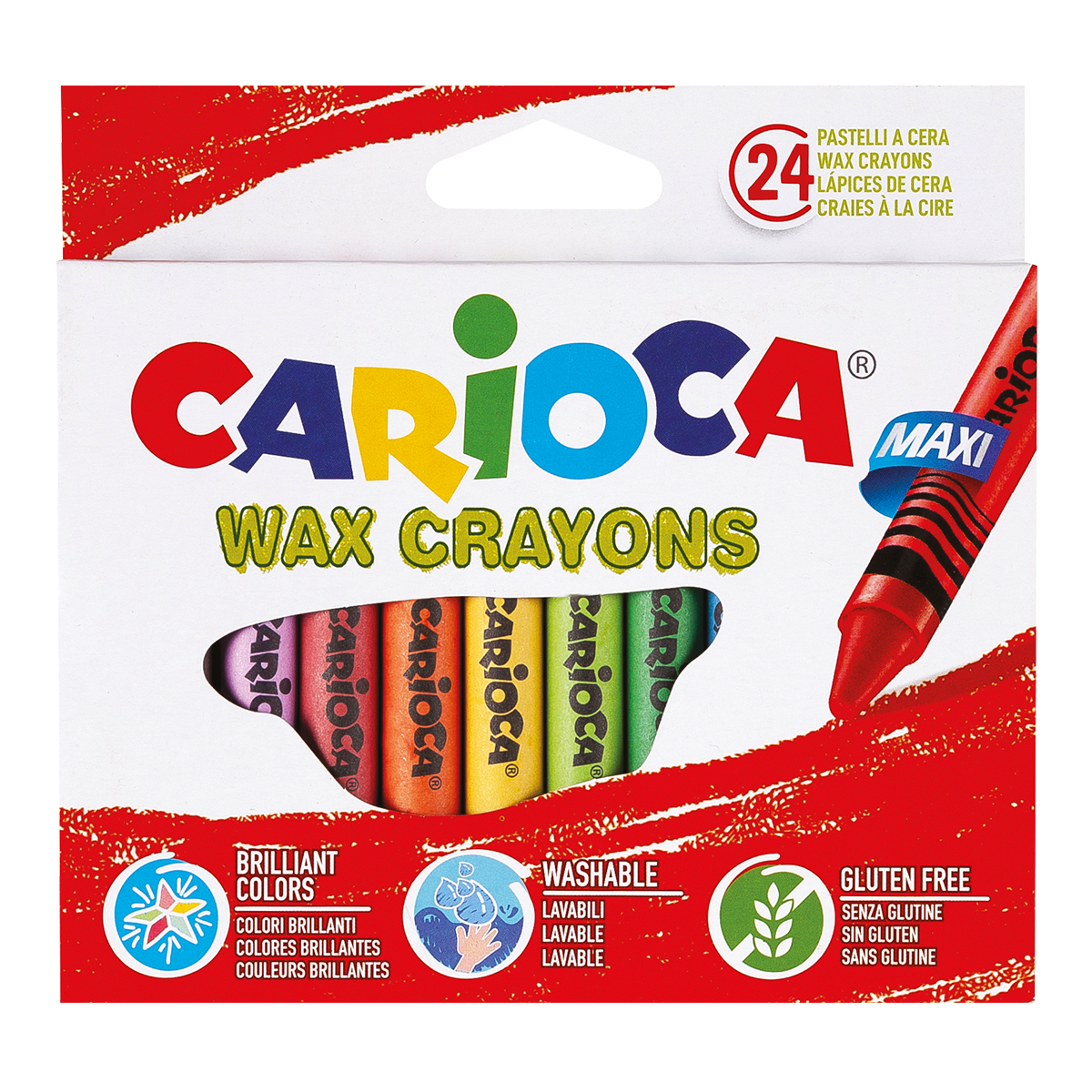 Carioca kredki woskowe Maxi, 24 szt.