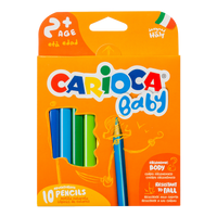 Kredki trójkątne Carioca Baby 2+, 10 szt.