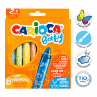 Kredki woskowe Carioca Baby Wild 2+, 8 szt.