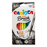 Pisaki pędzelkowe Carioca Brush, 10 szt., mix kolorów