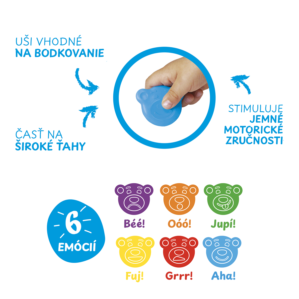 Kredki woskowe Carioca Baby Wild 2+, 8 szt.