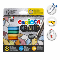 Pisaki Carioca Metallic, końcówka, mix kolorów
