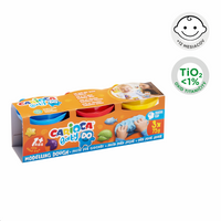 Carioca Baby Do 1+ ciastolina / masa plastyczna, 3 × 75 g, miks kolorów