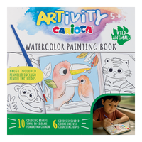 Carioca kolorowanka z farbami akwarelowymi ARTivity – Dzikie zwierzęta, 5+