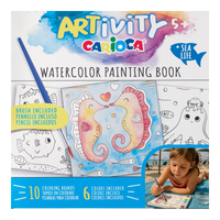 Carioca kolorowanka z farbami akwarelowymi ARTivity – Życie morskie, 5+