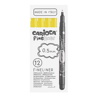 Cienkopisy Carioca Fineliner 0,5 mm – 12 szt.