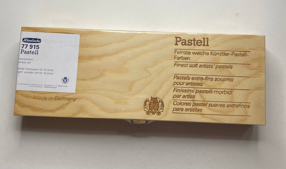 Drewniana kasetka na 15 pasteli Schmincke