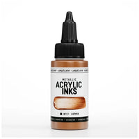 Skoncentrowany tusz akrylowy, metaliczny - 30 ml – W117 Miedziana
