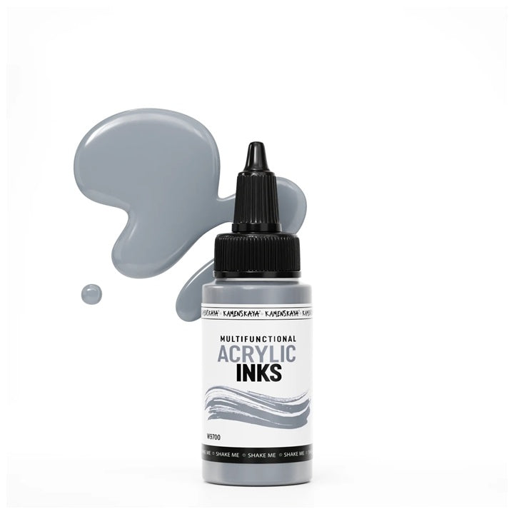 Skoncentrowany tusz akrylowy, 30 ml – W9700 Perłowy szary