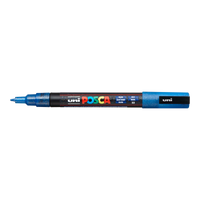 Marker Posca PC-3ML, 0,9 - 1,3 mm, brokatowy – niebieska (L33