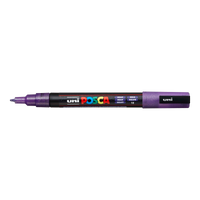 Marker Posca PC-3ML, 0,9 - 1,3 mm, brokatowy – fioletowa (L12