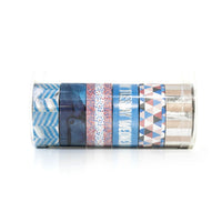 Zestaw taśm washi 6 x 2.5 m – niebieska
