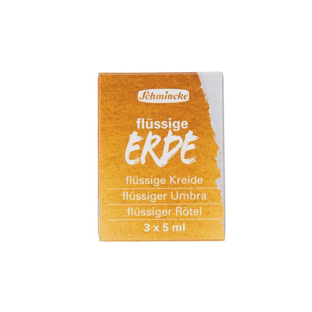 Zestaw płynnych pigmentów naturalnych Schmincke Trio liquid earth 3 x 5 ml