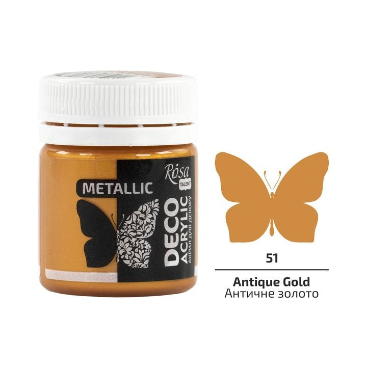 Acrylic for decor, metallic, 20 ml, ROSA Talent