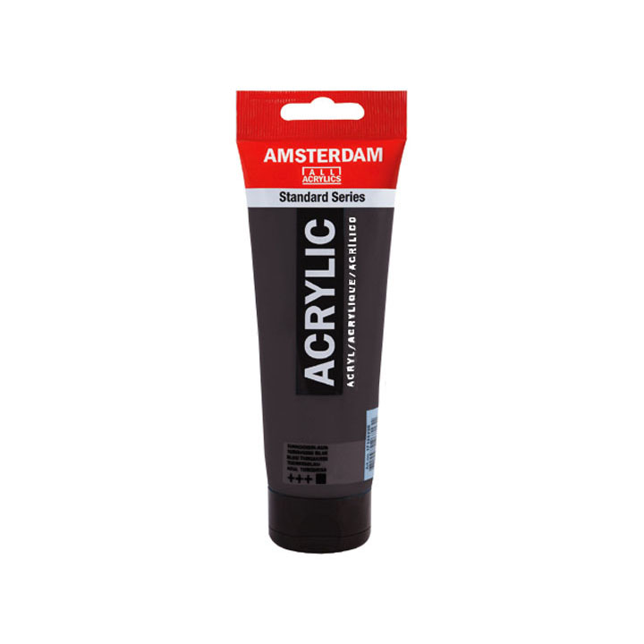 Akrylowa farba Amsterdam Standart Series 250 ml – 702 - Lamp czarna