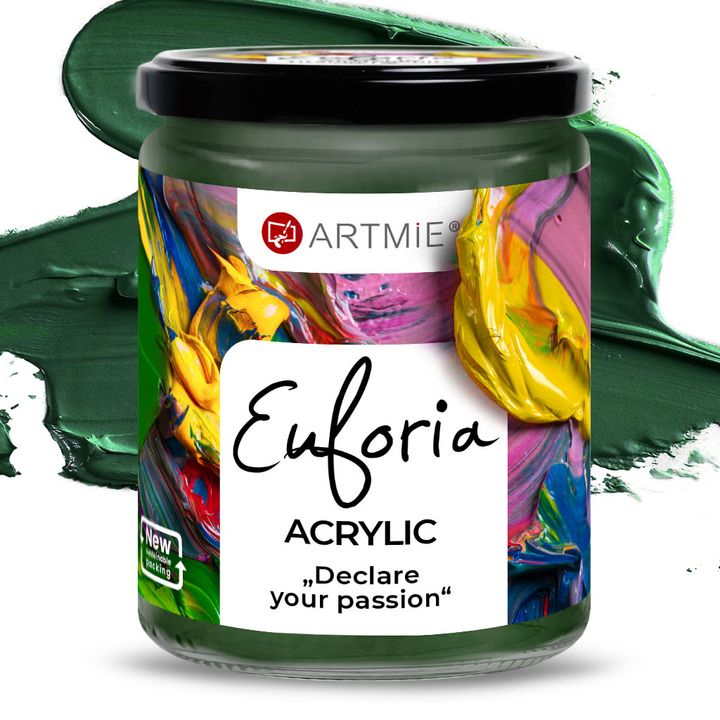 Farba akrylowa ARTMIE Euforia 430 ml – 321 phthalo zielona