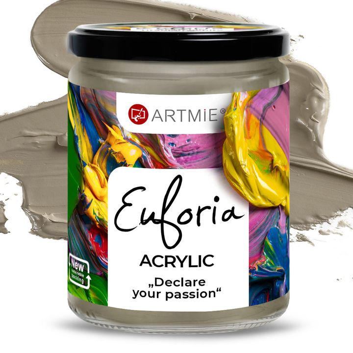 Farba akrylowa ARTMIE Euforia 430 ml – 507 ciepła szara