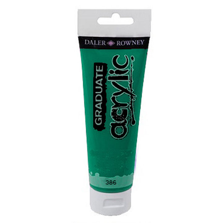 Farba akrylowa Daler-Rowney GRADUATE 120 ml – 386 Phthalo zielona