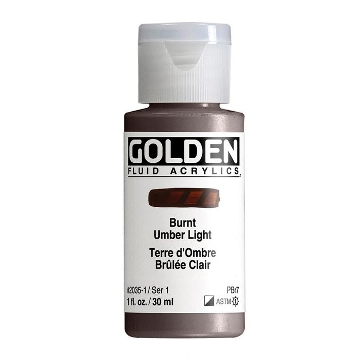 Farba akrylowa GOLDEN Fluid 118 ml – 2035 jasna umbra